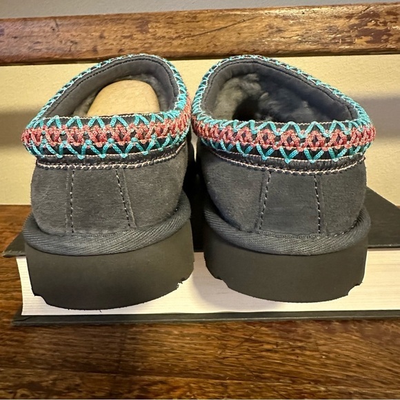 UGG Dark Gray Tasman Slippers Slip On Suede Mules - Picture 7 of 13